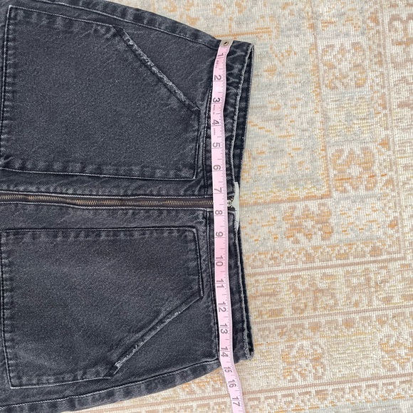One Teaspoon, black denim mini, zips all the way down - Picture 7 of 14